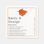 Eleganter rustikaler Herbst hinterlässt schicke Ho Serviette (Vorderseite)