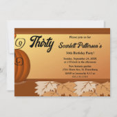 Eleganter Rustikaler Herbstlaub Herbst 30. Geburts Einladung (Vorderseite)