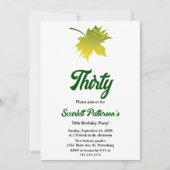 Eleganter Rustikaler Herbstlaub Herbst 30. Geburts Einladung (Vorderseite)