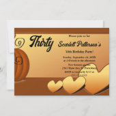 Eleganter Rustikaler Herbstlaub Pumpkin 30. Geburt Einladung (Vorderseite)