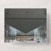 Eleganter Rustikaler Hochzeitsplatz Fall Blumenzeh All In One Einladung (Rückseite)