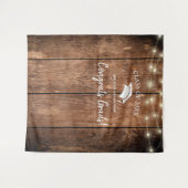 Eleganter rustikaler Holz Abschluss Foto Hintergru Wandteppich (Vorderseite (Horizontal))