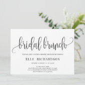 Eleganter rustikaler Kalligraphiebrief Einladung (Stehend Vorderseite)