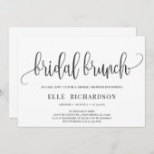 Eleganter rustikaler Kalligraphiebrief Einladung (Vorne/Hinten)