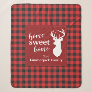 Eleganter Rustikaler Karierter Weihnachtsurlaub Cu Sherpadecke