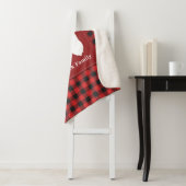 Eleganter Rustikaler Karierter Weihnachtsurlaub Cu Sherpadecke (Beispiel)