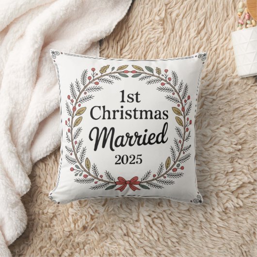 Eleganter Rustikaler Kranz | 1. Weihnachten Verhei Kissen (Decke)