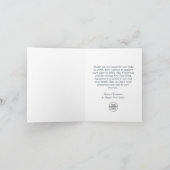 Eleganter Rustikaler Kranz Weihnachtsfeiertag Dankeskarte (Innenseite)