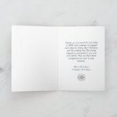 Eleganter Rustikaler Kranz Weihnachtsfeiertag Dankeskarte (Innenseite)