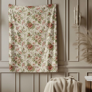 Eleganter rustikaler Landhausstil mit weichen flor Fleecedecke