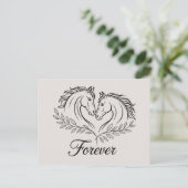 Eleganter Rustikaler Liebe Western Hochzeit Postkarte (Stehend Vorderseite)