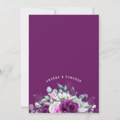 Eleganter Rustikaler Lila Blush Geometric Wedding  Einladung (Rückseite)