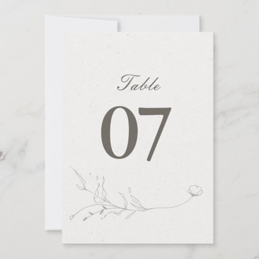 Eleganter rustikaler Minimalistischer Botanischer (Vorderseite)