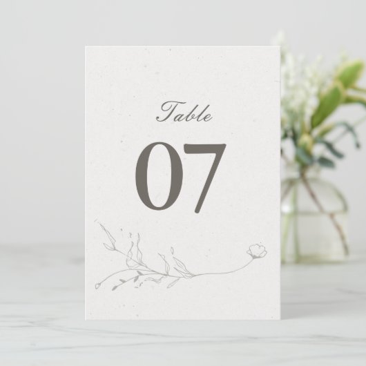 Eleganter rustikaler Minimalistischer Botanischer  (Stehend Vorderseite)