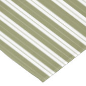 Eleganter Rustikaler Olive Green großer Streifen Tischdecke (Schrägansicht)