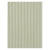Eleganter Rustikaler Olive Green großer Streifen Tischdecke (Vorderseite)