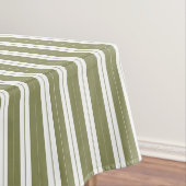 Eleganter Rustikaler Olive Green großer Streifen Tischdecke (Beispiel)