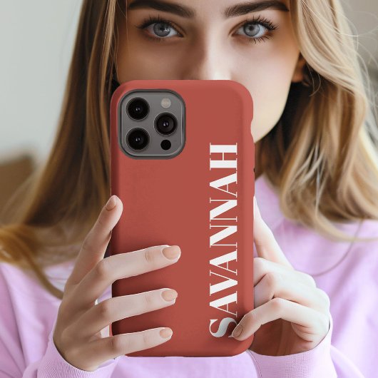 Eleganter rustikaler personalisierter Name Case-Mate iPhone Hülle