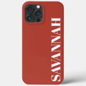 Eleganter rustikaler personalisierter Name Case-Mate iPhone Hülle (Rückseite)