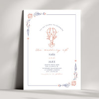 Eleganter rustikaler Red & Blue Beach Wedding Lobs