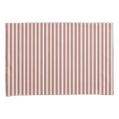 Eleganter Rustikaler Roter Streifen Kissenbezug (Vorderseite-Rechts)