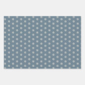 Eleganter Rustikaler Staubblauer Weihnachten Geschenkpapier Set (Vorderseite 2)