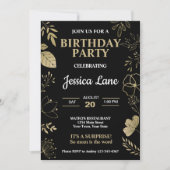 Eleganter Rustikaler Überraschung Geburtstag Einladung (Vorderseite)