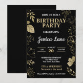 Eleganter Rustikaler Überraschung Geburtstag Einladung (Vorne/Hinten)