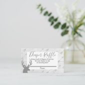 Eleganter Rustikaler Wald- und Hirschantler-Windel Begleitkarte (Stehend Vorderseite)