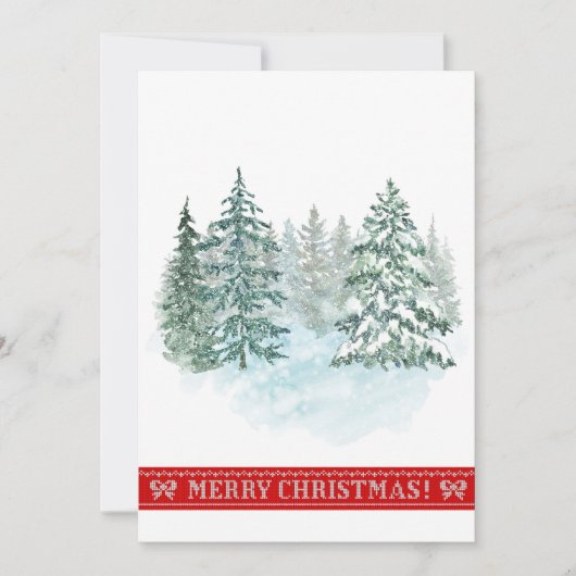 Eleganter Rustikaler Weihnachtsbaum Feiertagskarte (Vorderseite)