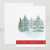 Eleganter Rustikaler Weihnachtsbaum Feiertagskarte (Vorne/Hinten)