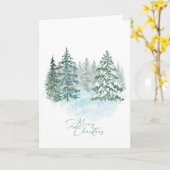 Eleganter Rustikaler Weihnachtsbaum Karte (Gelbe Blume)