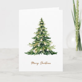 Eleganter Rustikaler Weihnachtsbaum Karte