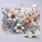 Eleganter rustikaler Winter Vintag Inspirierte Blü Seidenpapier (Handwerk)