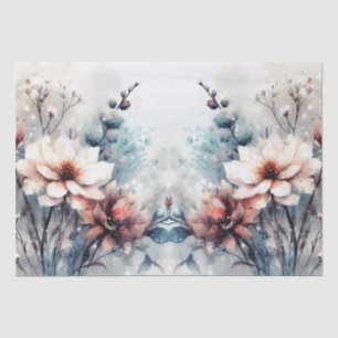 Eleganter rustikaler Winter Vintag Inspirierte Blü Seidenpapier