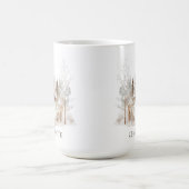 Eleganter rustikaler Winterwaldhirsch Kaffeetasse (Mittel)