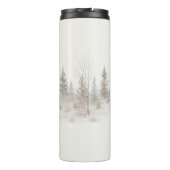 Eleganter rustikaler Winterwaldhirsch Thermosbecher (Rückseite)