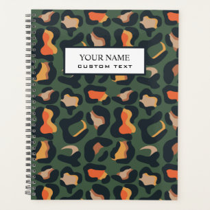 Eleganter Safari Tierhaut Leopard-Platz Planer