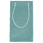 Eleganter Sage Green Funkelnd Glitzer Look Kleine Geschenktüte (Vorderseite)