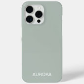 Eleganter Sage Green Personalisiert Name - Case-Mate iPhone Hülle (Rückseite)