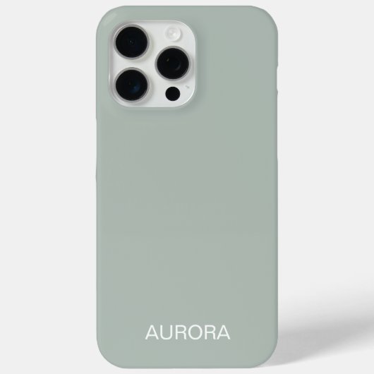Eleganter Sage Green Personalisiert Name - Case-Mate iPhone Hülle (Rückseite)