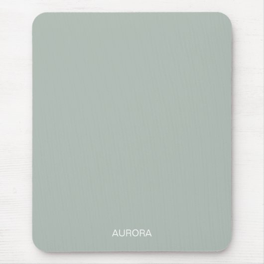 Eleganter Sage Green Personalisiert Name - Mousepad (Vorne)