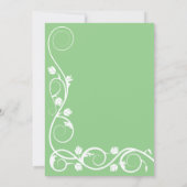 Eleganter Sage Green und White Wirbel Einladung (Rückseite)