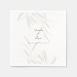 Eleganter Sage Grüner Botanischer Cocktail Serviette