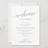 Eleganter Sage Printable Wedding Welcome Letter Einladung (Vorderseite)