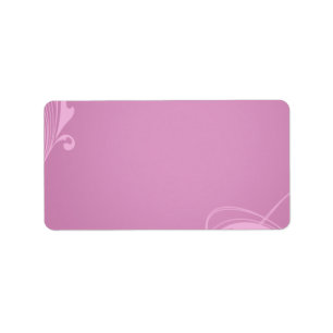 Eleganter sahniger rosa Wirbel Adressaufkleber