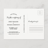 Eleganter Saitenlichter, braun Save the Date Ankündigungspostkarte (Rückseite)