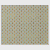 Eleganter Salbei-Glitzer Weihnachtsbaumen Geschenkpapier (Flach)