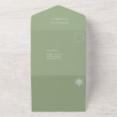 Eleganter Salbei minimaler Foto Collage Urlaub All In One Einladung (Außenbereich)