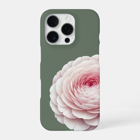 Eleganter Salbeigrüner Rosa Blumenstrauß iPhone Hülle (Rückseite)